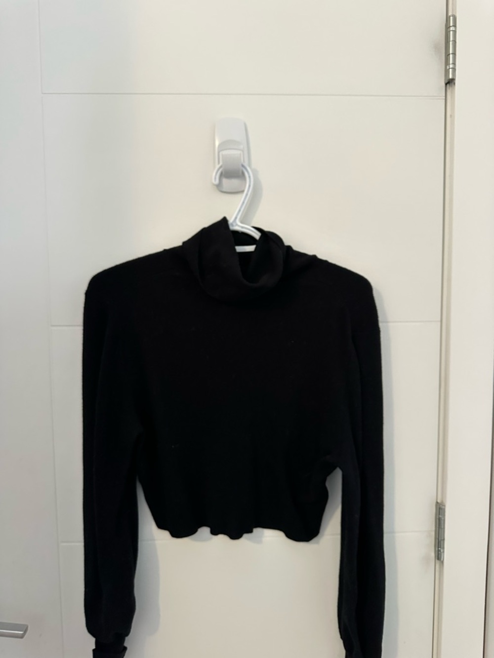 Wilfred Black Turtleneck Crop Sweater